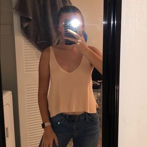 Peachy knitted crop top!!